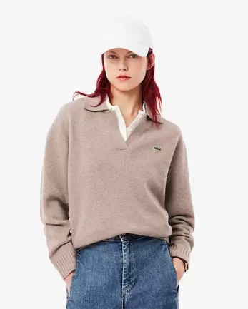 3D Knit Cashmere Polo Collar Sweater für 227 CHF in Lacoste