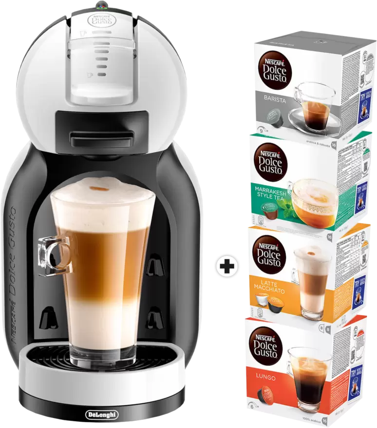 DE-LONGHI NESCAFÉ Dolce Gusto Mini Me Starter Kit - Kapselmaschine (Weiss/schwarz) für 64,95 CHF in Media Markt