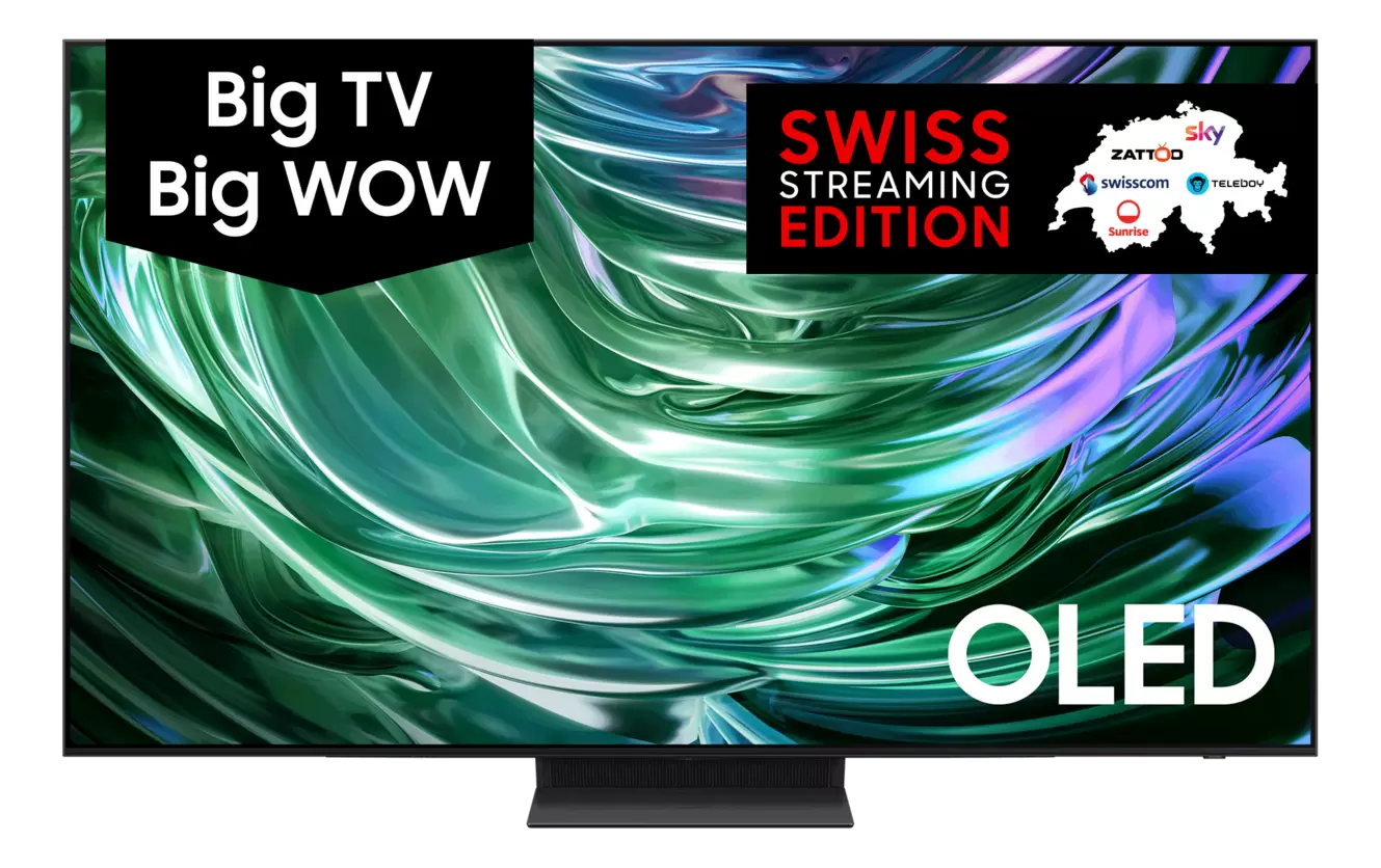 SAMSUNG QE77S90DAE TV (Flat, 77 " / 195 cm, UHD 4K, Smart TV, Tizen) für 2499 CHF in Media Markt