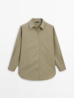 Popelin-Hemd 100 % Baumwolle Tasche für 89,9 CHF in Massimo Dutti
