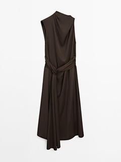 Kleid asymmetrisch satiniert Schleife für 169 CHF in Massimo Dutti