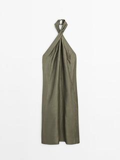 Neckholder-Kleid aus Leinenmischgewebe für 149 CHF in Massimo Dutti