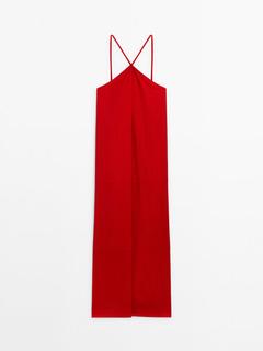 Kleid mit Neckholder-Ausschnitt und Zierfalte für 149 CHF in Massimo Dutti