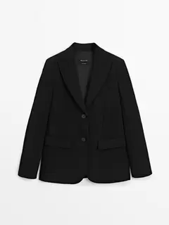 Passender Blazer aus Crêpe mit Knöpfen für 249 CHF in Massimo Dutti