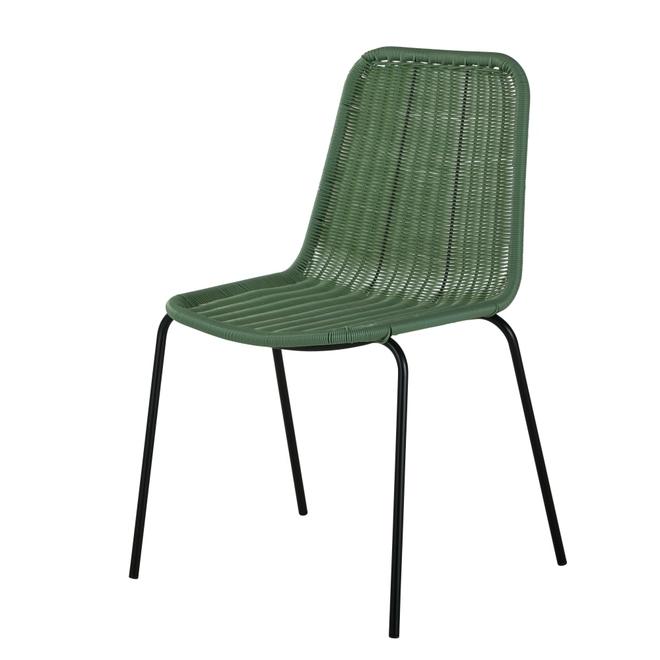 Chaise de jardin en résine vert kaki et métal noir für 69,99 CHF in Maisons du Monde