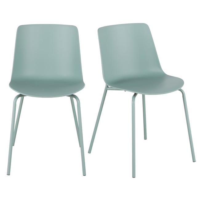 Chaises en polypropylène et métal vert sauge (x2) für 119 CHF in Maisons du Monde