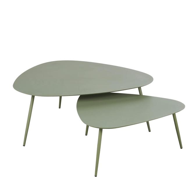 Tables basses en métal vert kaki (x2) für 159 CHF in Maisons du Monde
