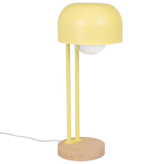 Lampe en métal jaune et bois für 49,99 CHF in Maisons du Monde